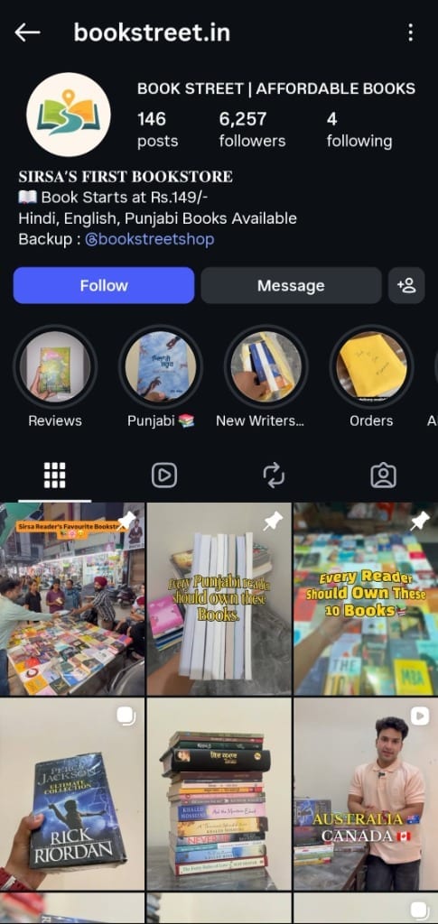 Bookstreet.in Official Instagram Profile